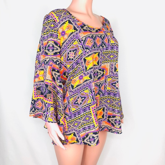 Hot in Hollywood Tribal print in Purple and Yellow - Picture 2 of 8